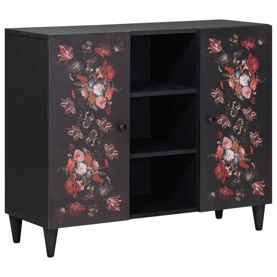 vidaXL Opslagkasten Multikleur 90 x 33,5 x 75 cm Massief Mango Hout afbeelding 1
