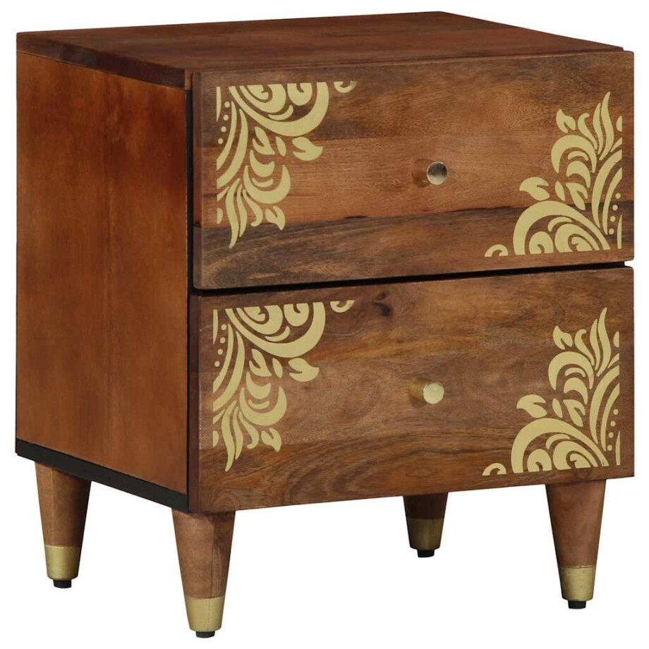 vidaXL Nachtkastje Honingbruin 40 x 33 x 46 cm Massief Mango Hout vidaXL Nachtkastje Honingbruin 40 x 33 x 46 cm Massief Mango Hout afbeelding 1