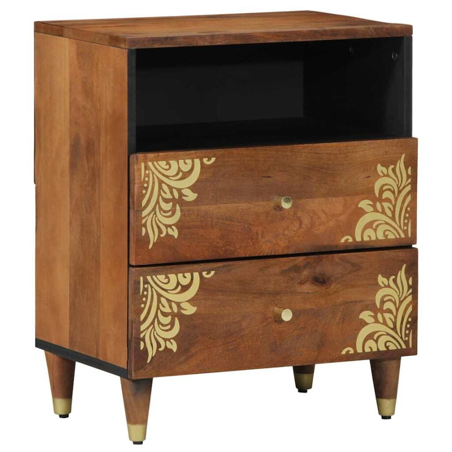 vidaXL Nachtkastje Honingbruin 50 x 33 x 62 cm Massief Mango Hout vidaXL Nachtkastje Honingbruin 50 x 33 x 62 cm Massief Mango Hout afbeelding 1