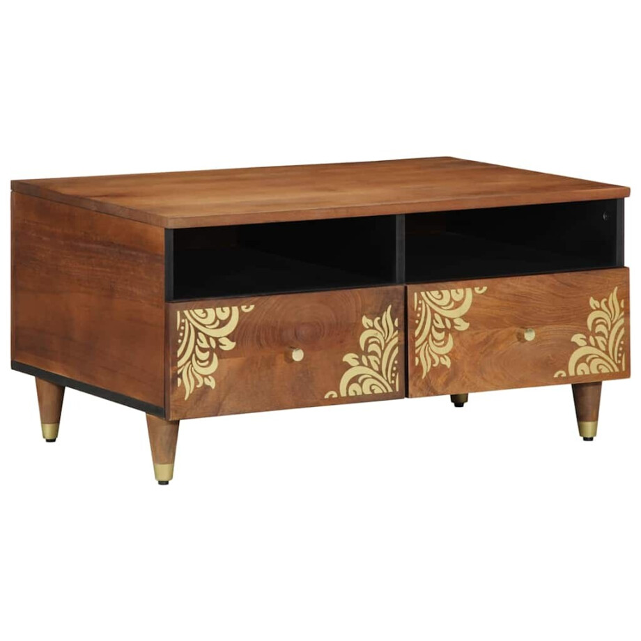 vidaXL Salontafel Honingbruin 80 x 54 x 40 cm Massief Mango Hout vidaXL Salontafel Honingbruin 80 x 54 x 40 cm Massief Mango Hout afbeelding 1
