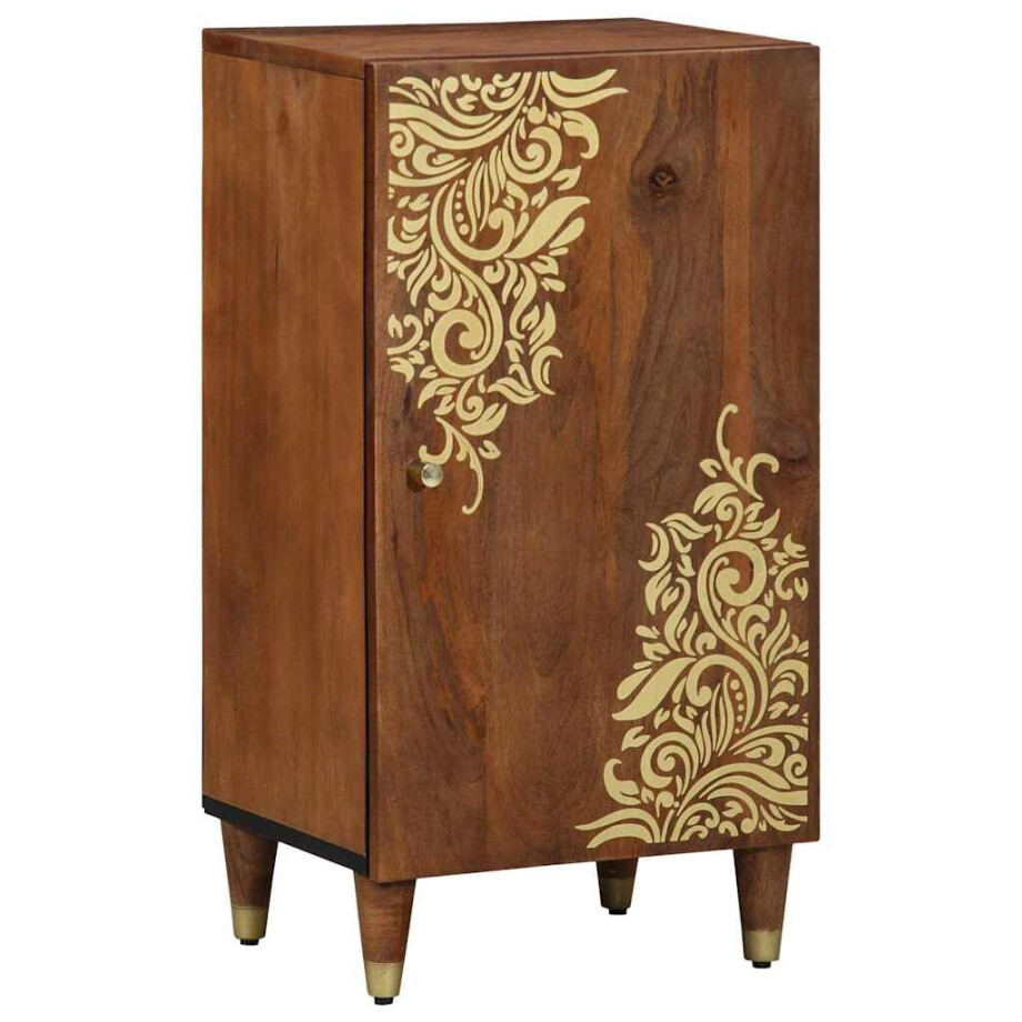 vidaXL Dressoir met plank Bruin 40 x 33 x 75 cm Massief Mango Hout vidaXL Dressoir met plank Bruin 40 x 33 x 75 cm Massief Mango Hout afbeelding 1