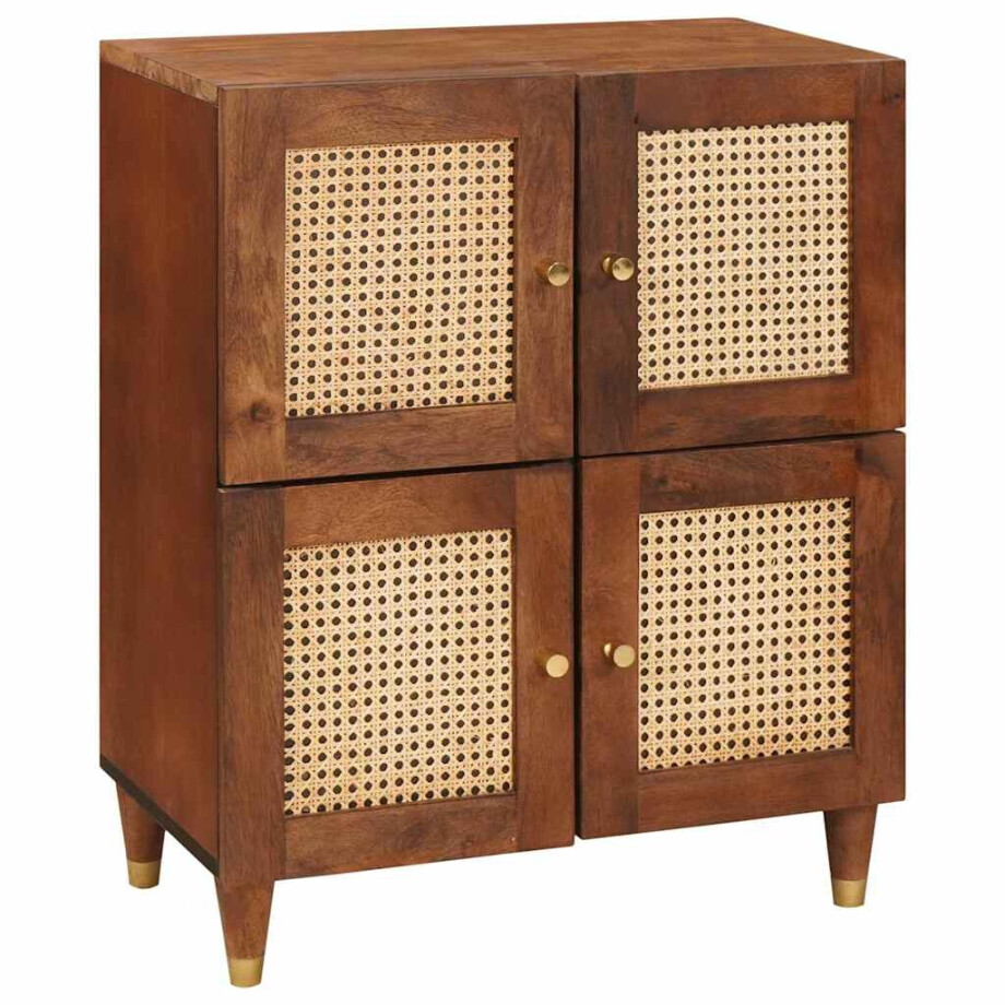 vidaXL Dressoir Bruin 60 x 33,5 x 75 cm Massief Mango Hout afbeelding 1