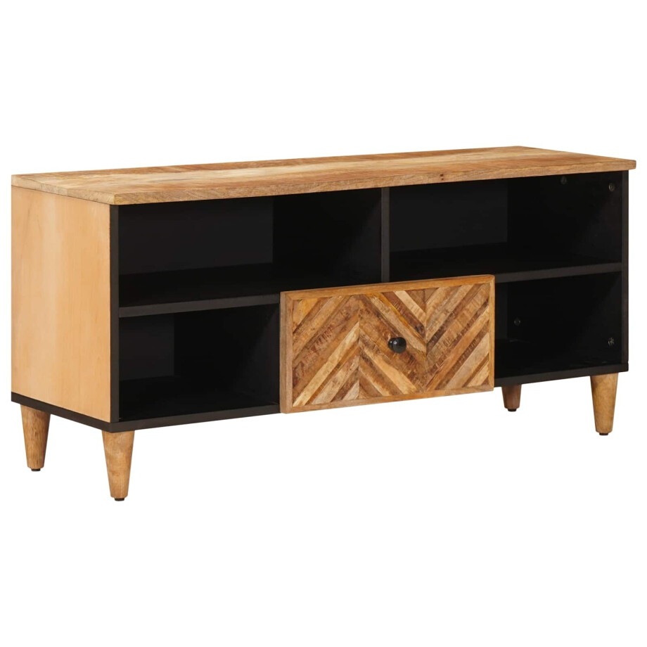 vidaXL Opslagkasten Bruin 100 x 33,5 x 46 cm Massief Mango Hout vidaXL Opslagkasten Bruin 100 x 33,5 x 46 cm Massief Mango Hout afbeelding 1