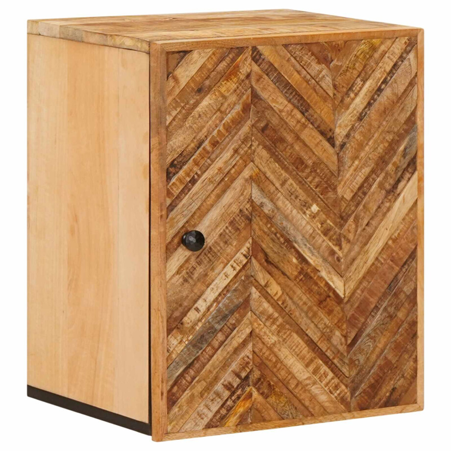 vidaXL Hangkast met opslag Bruin 38 x 33,5 x 48 cm Massief Mango Hout vidaXL Hangkast met opslag Bruin 38 x 33,5 x 48 cm Massief Mango Hout afbeelding 1