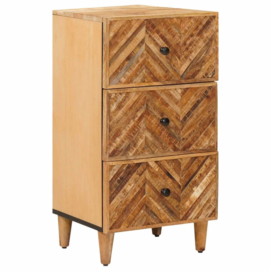 vidaXL Opslagkasten Bruin 40 x 33,5 x 75 cm Massief Mango Hout afbeelding 1