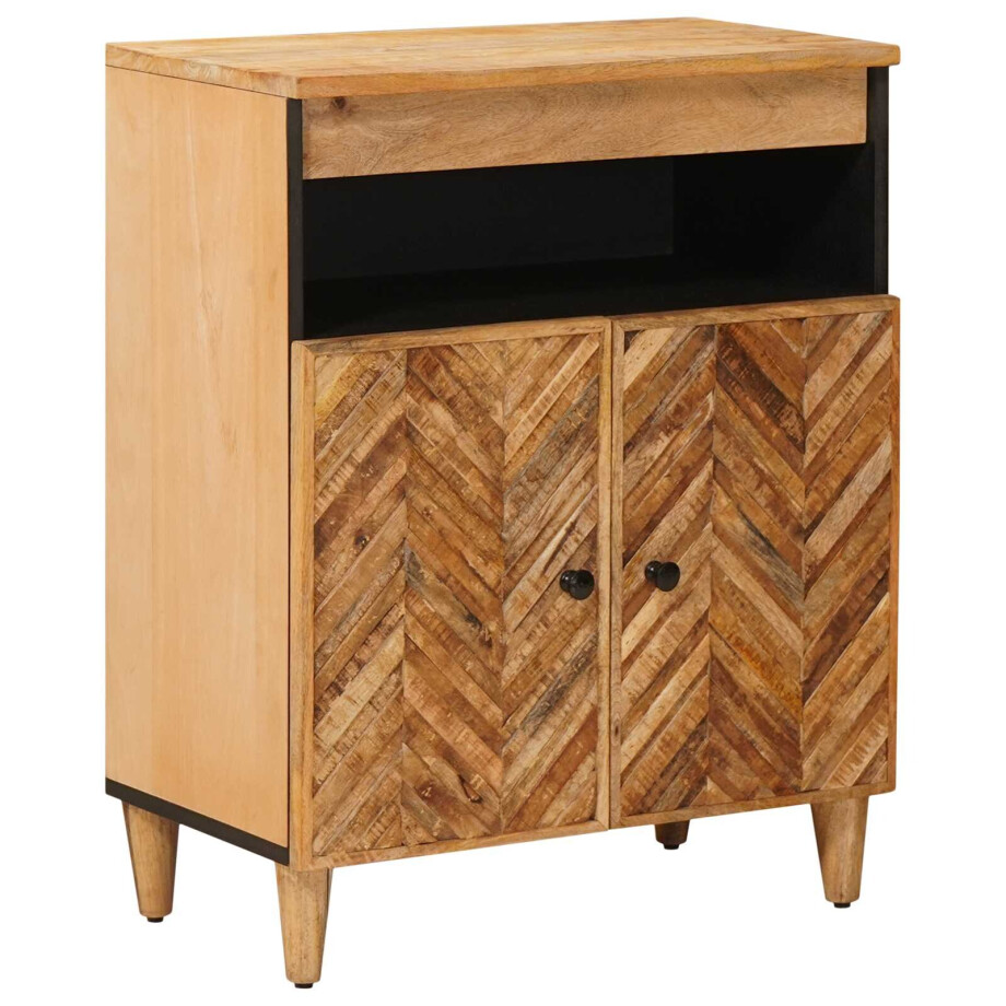 vidaXL Opslagkasten Bruin 60 x 33,5 x 75 cm Massief Mango Hout afbeelding 1