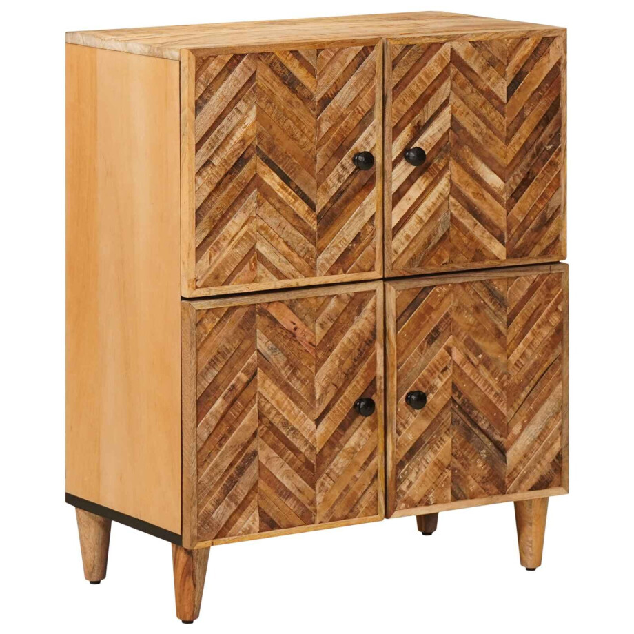 vidaXL Opslagkasten Bruin 60 x 33,5 x 75 cm Massief Mango Hout afbeelding 1