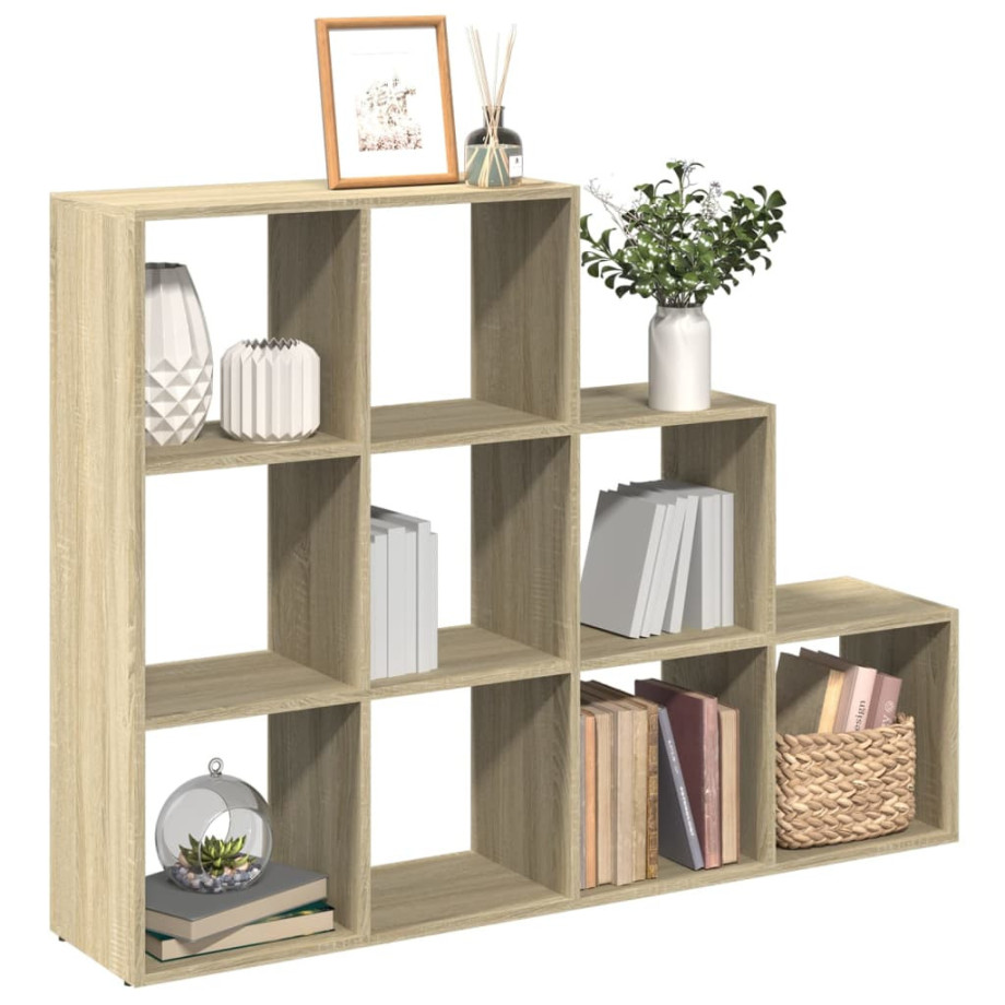 vidaXL Kamerscherm / boekenkast 137,5x29x103,5 cm hout sonoma eiken afbeelding 1