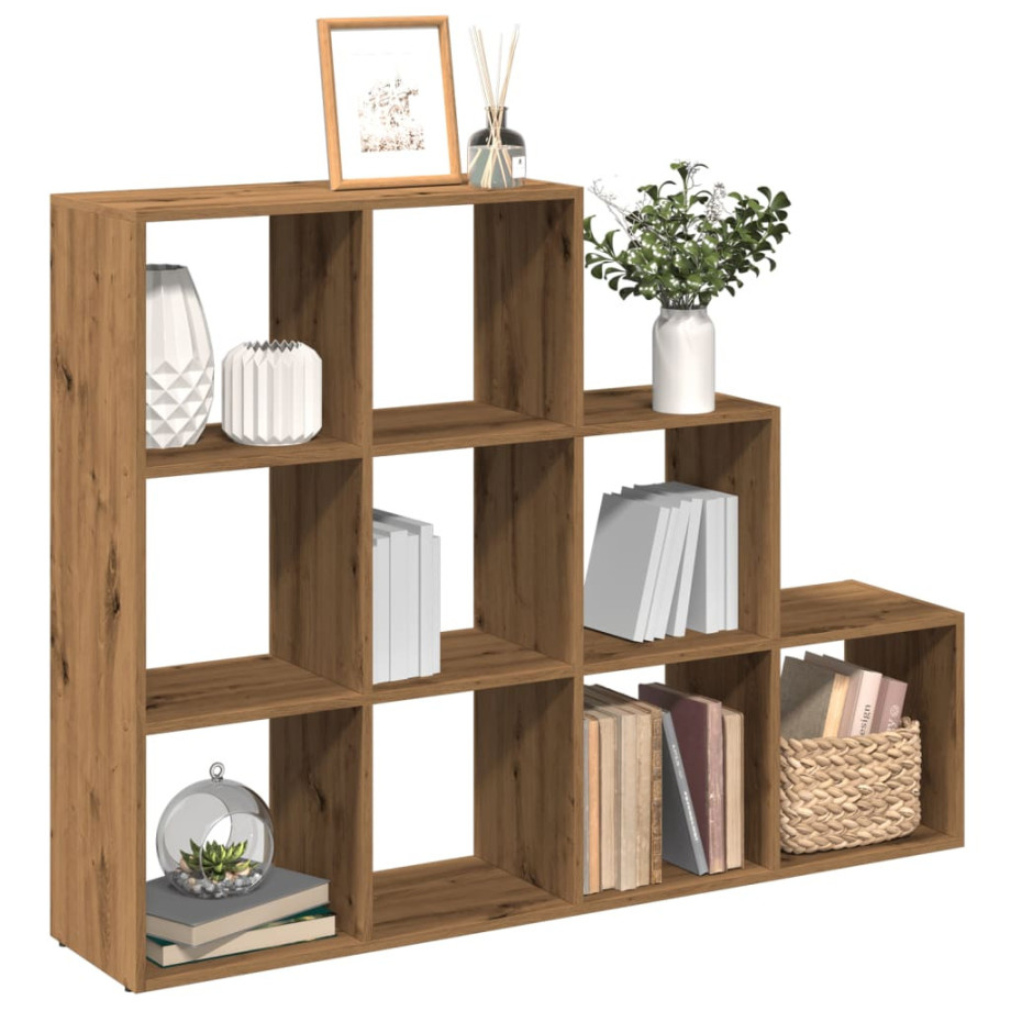 vidaXL Kamerscherm / boekenkast 137,5x29x103,5 cm hout artisanaal eik afbeelding 1