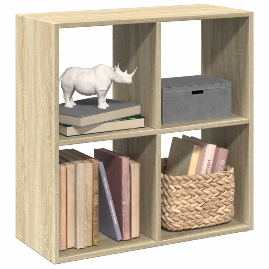 vidaXL Kamerscherm / boekenkast 69,5x29x69,5 cm hout sonoma eikenkleur afbeelding 1