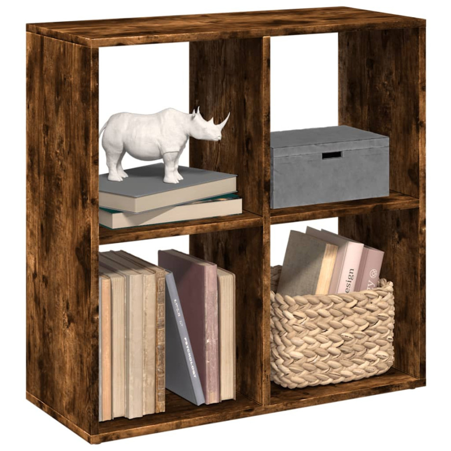 vidaXL Kamerscherm / boekenkast 69,5x29x69,5 cm hout gerookt eiken afbeelding 1