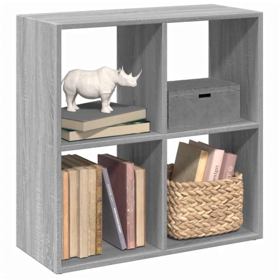 vidaXL Kamerscherm / boekenkast 69,5x29x69,5 cm hout grijs sonoma afbeelding 1