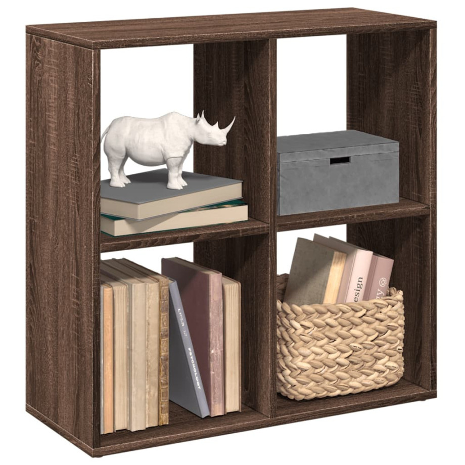 vidaXL Kamerscherm / boekenkast 69,5x29x69,5 cm hout bruin eikenkleur afbeelding 1