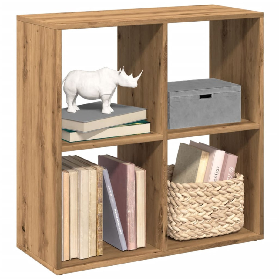 vidaXL Kamerscherm / boekenkast 69,5x29x69,5 cm hout artisanaal eiken afbeelding 1