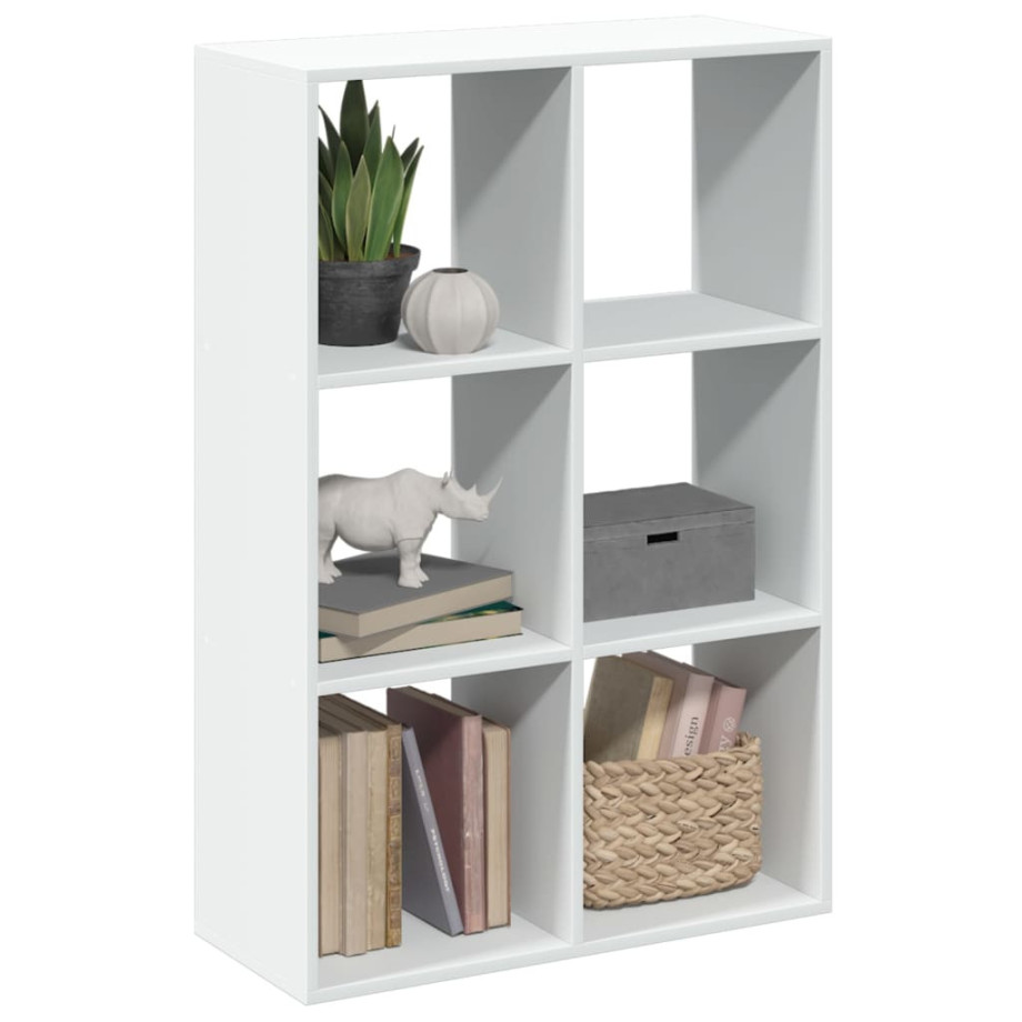 vidaXL Kamerscherm / boekenkast 69,5x29x103,5 cm bewerkt hout wit afbeelding 1