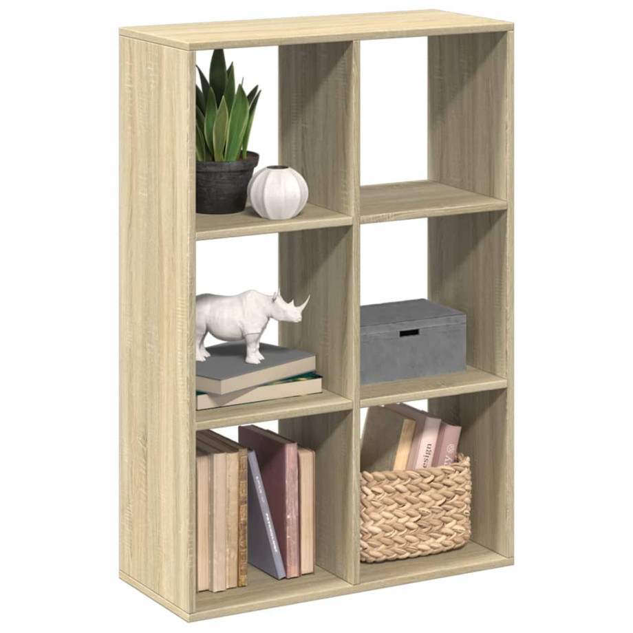 vidaXL Kamerscherm / boekenkast 69,5x29x103,5 cm hout sonoma eiken afbeelding 1