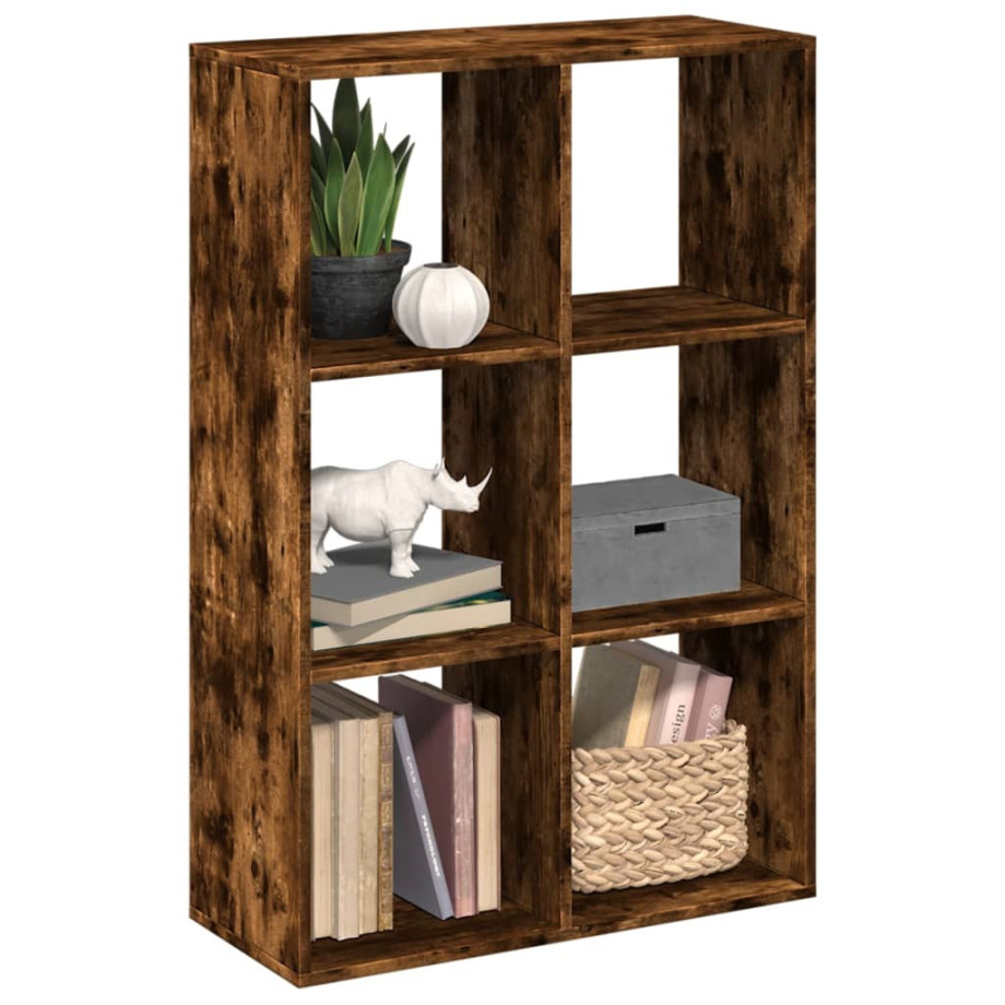 vidaXL Kamerscherm / boekenkast 69,5x29x103,5 cm hout gerookt eiken afbeelding 1