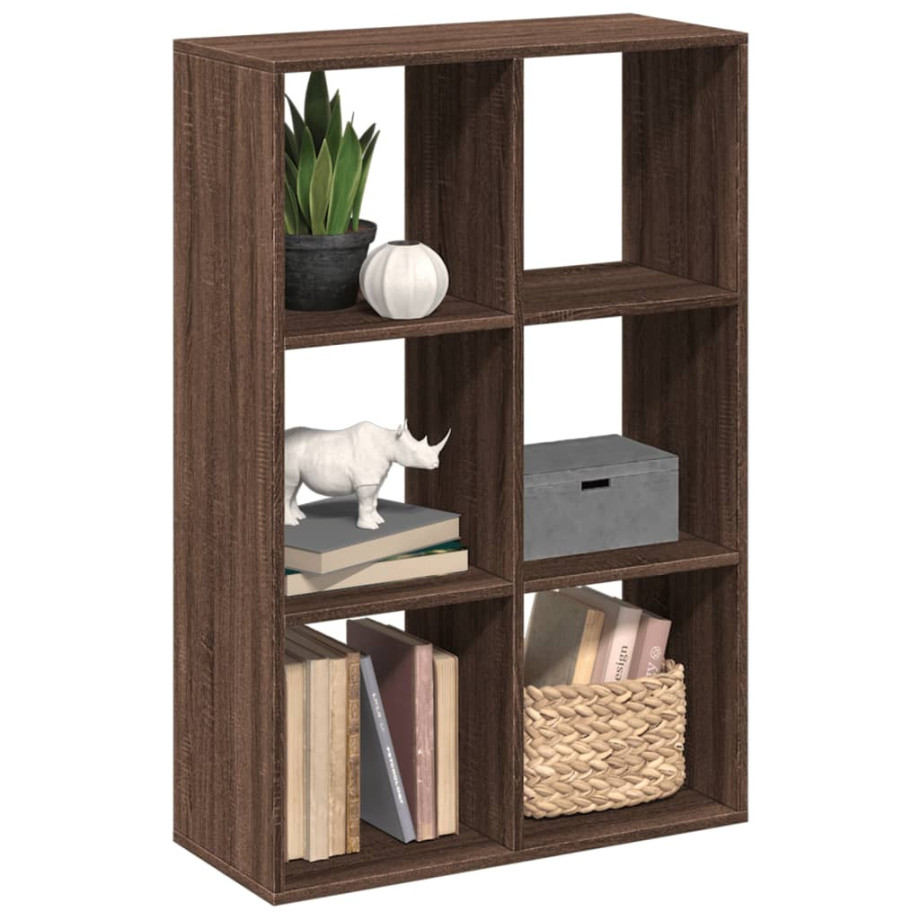 vidaXL Kamerscherm / boekenkast 69,5x29x103,5 cm hout bruin eikenkleur afbeelding 1