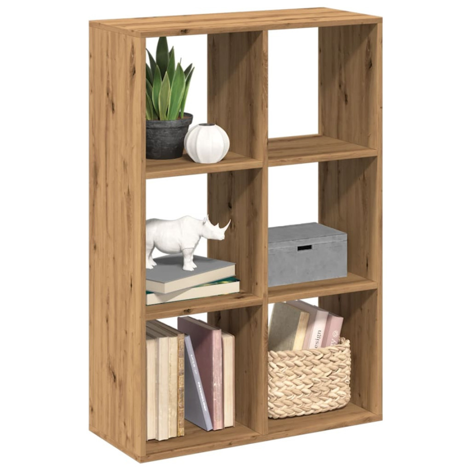 vidaXL Kamerscherm / boekenkast 69,5x29x103,5 cm hout artisanaal eiken afbeelding 1