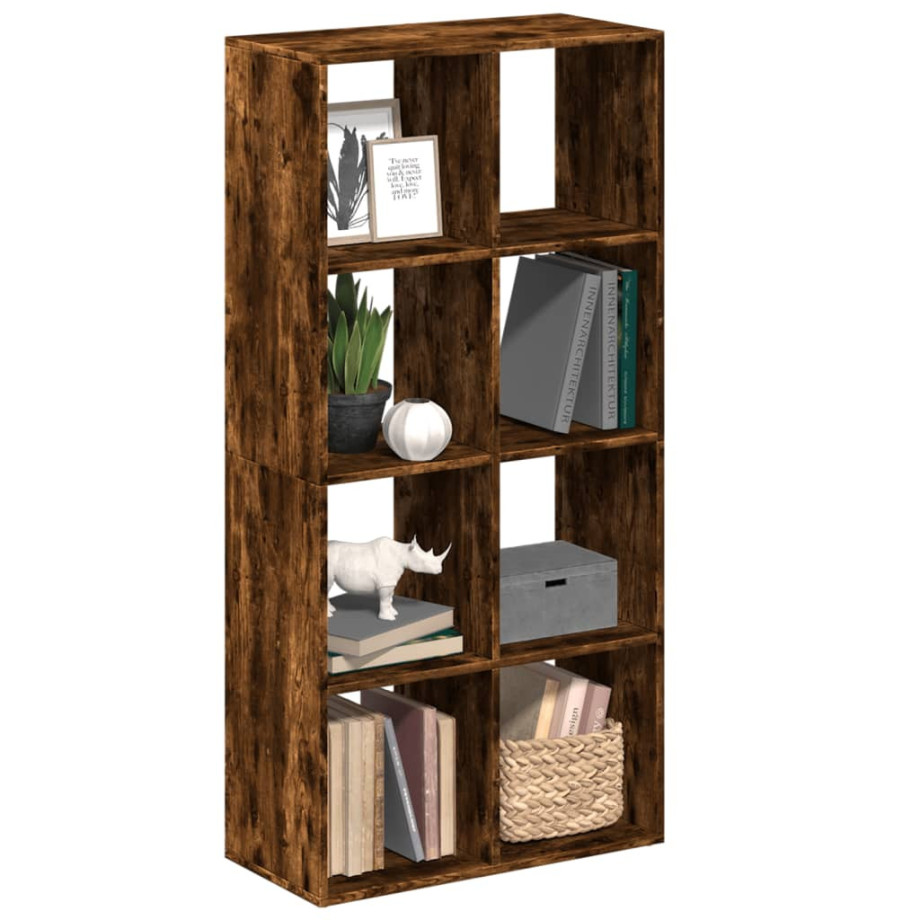 vidaXL Kamerscherm / boekenkast 69,5x29x137,5 cm hout gerookt eiken afbeelding 1