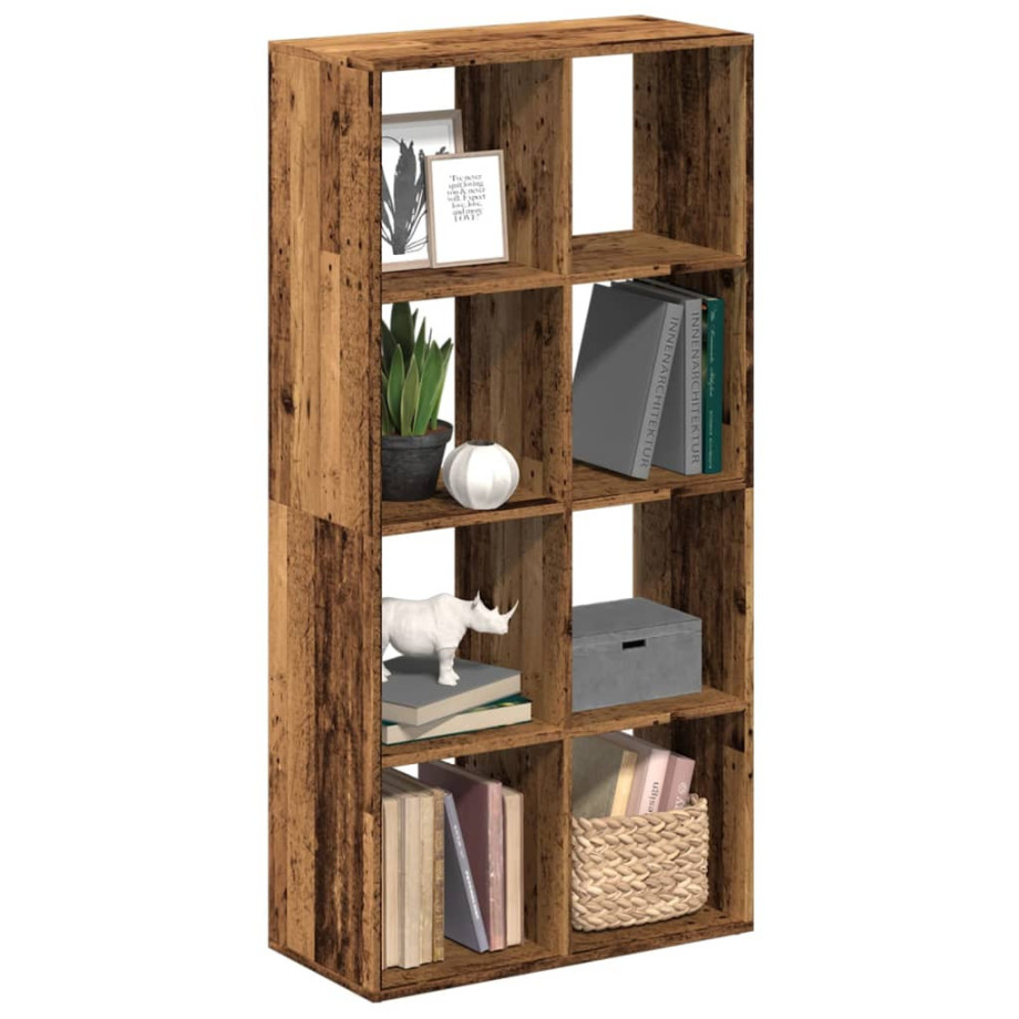 vidaXL Kamerscherm / boekenkast 69,5x29x137,5 cm hout oud houtkleur afbeelding 1