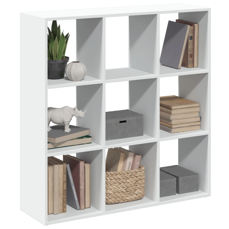 vidaXL Kamerscherm / boekenkast 102x29x103,5 cm bewerkt hout wit afbeelding 1