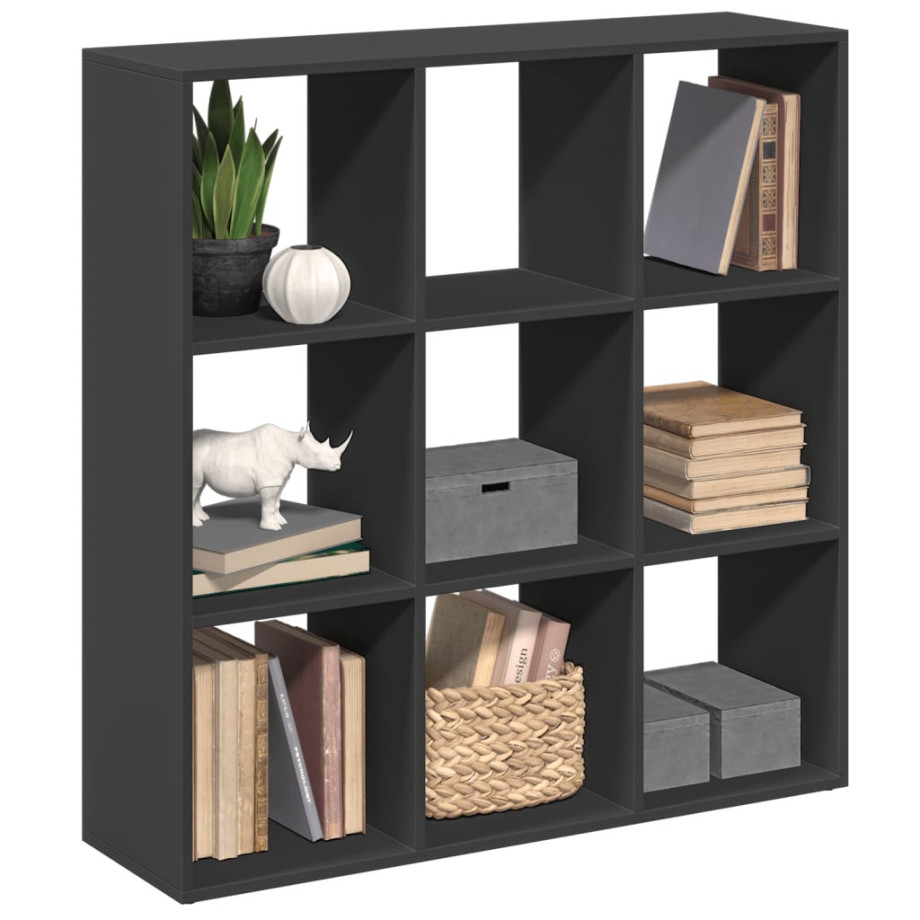 vidaXL Kamerscherm / boekenkast 102x29x103,5 cm bewerkt hout zwart afbeelding 1