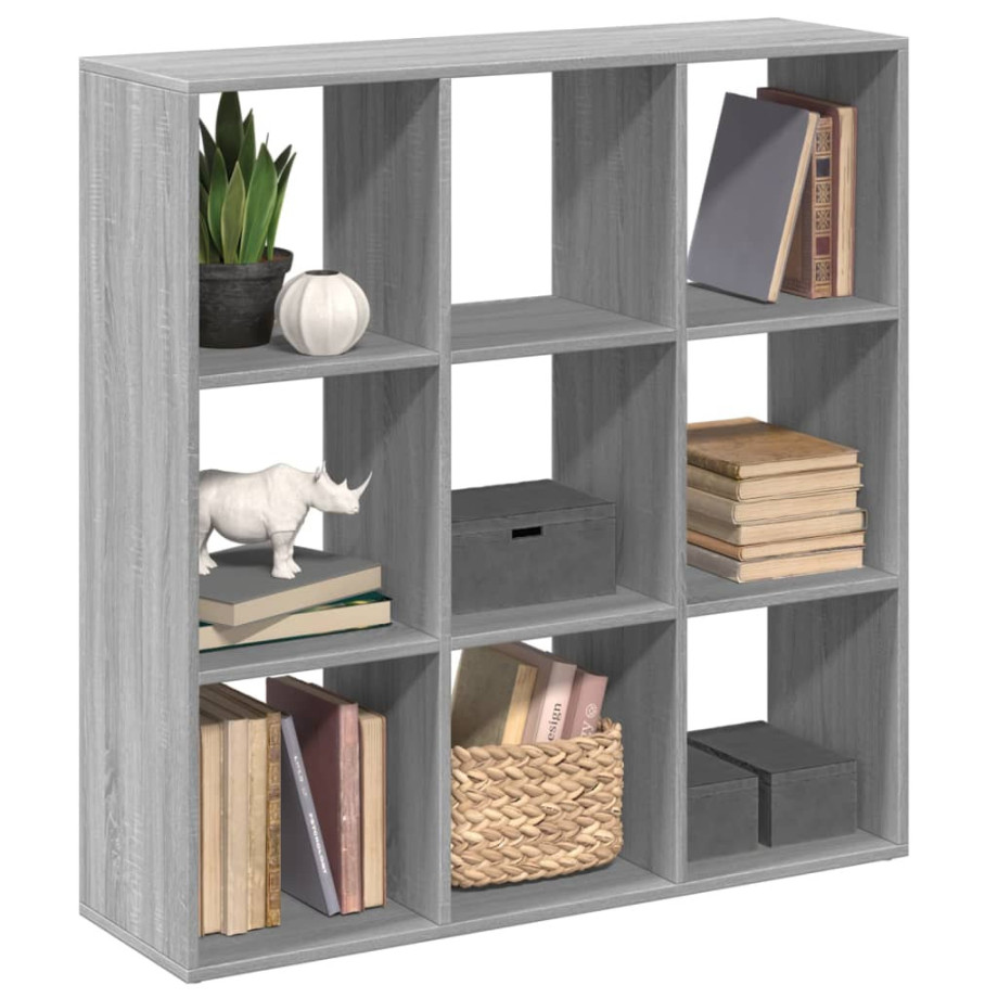 vidaXL Kamerscherm / boekenkast 102x29x103,5 cm hout grijs sonoma afbeelding 1