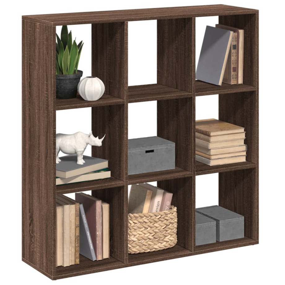 vidaXL Kamerscherm / boekenkast 102x29x103,5 cm hout bruin eikenkleur afbeelding 1