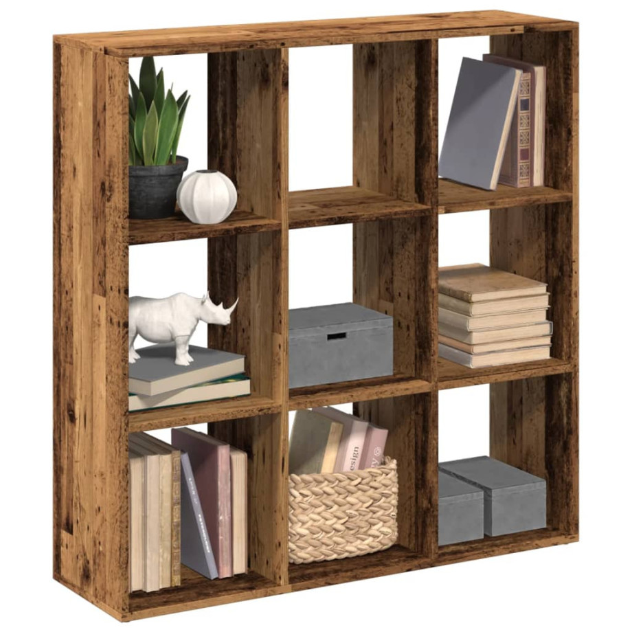 vidaXL Kamerscherm / boekenkast 102x29x103,5 cm hout oud houtkleurig afbeelding 1