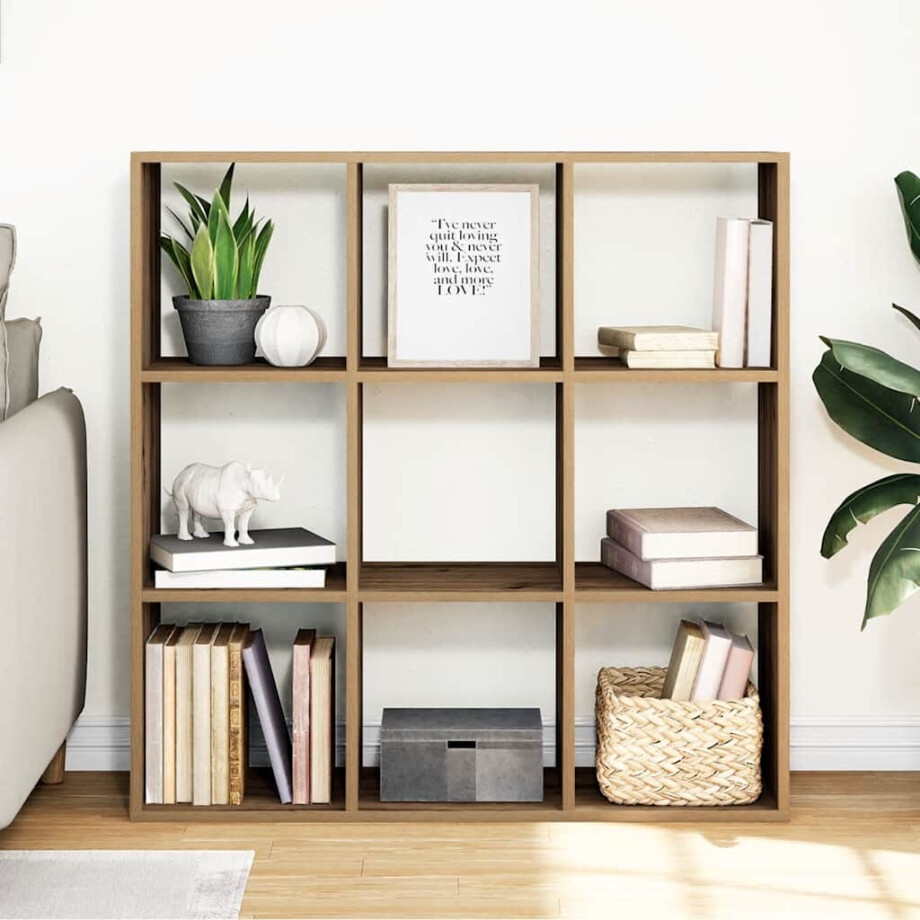 vidaXL Kamerscherm / boekenkast 102x29x103,5 cm hout artisanaal eiken vidaXL Kamerscherm / boekenkast 102x29x103,5 cm hout artisanaal eiken afbeelding 1