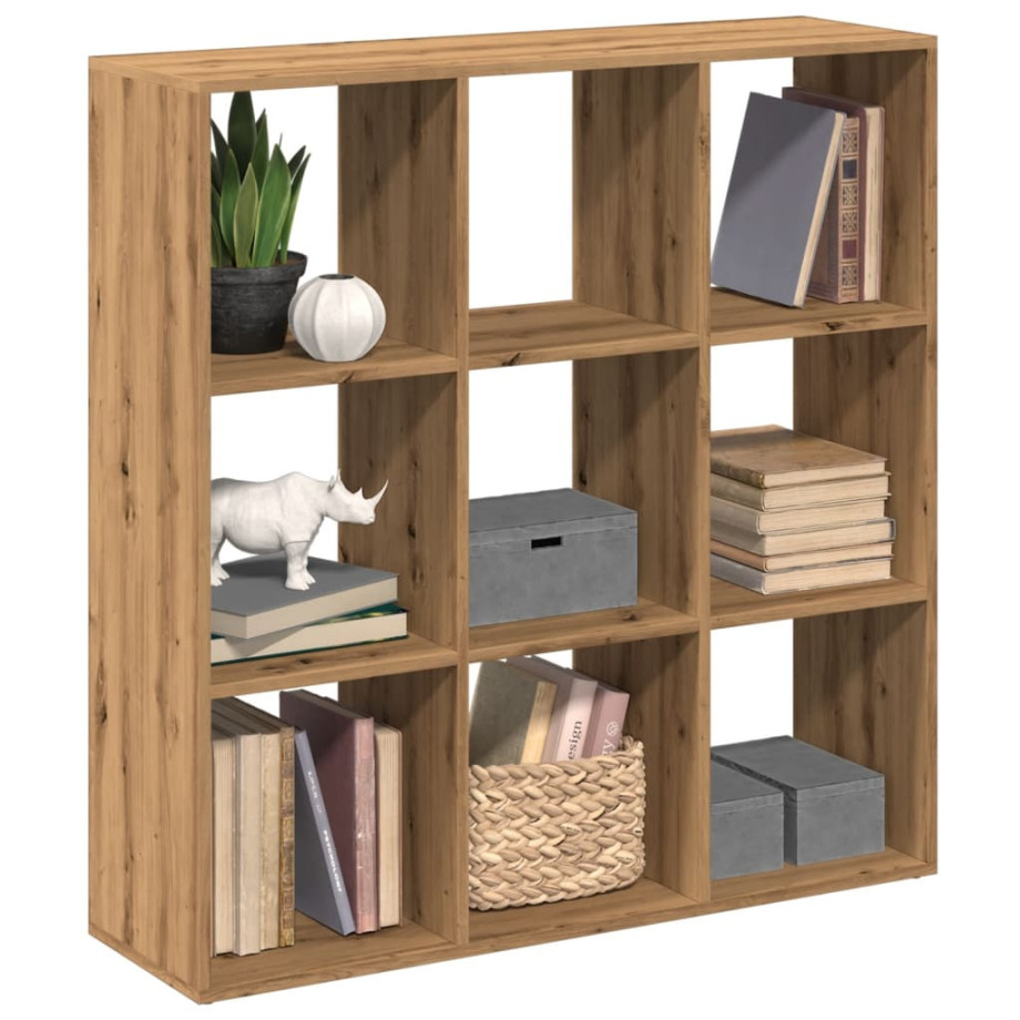 vidaXL Kamerscherm / boekenkast 102x29x103,5 cm hout artisanaal eiken afbeelding 1