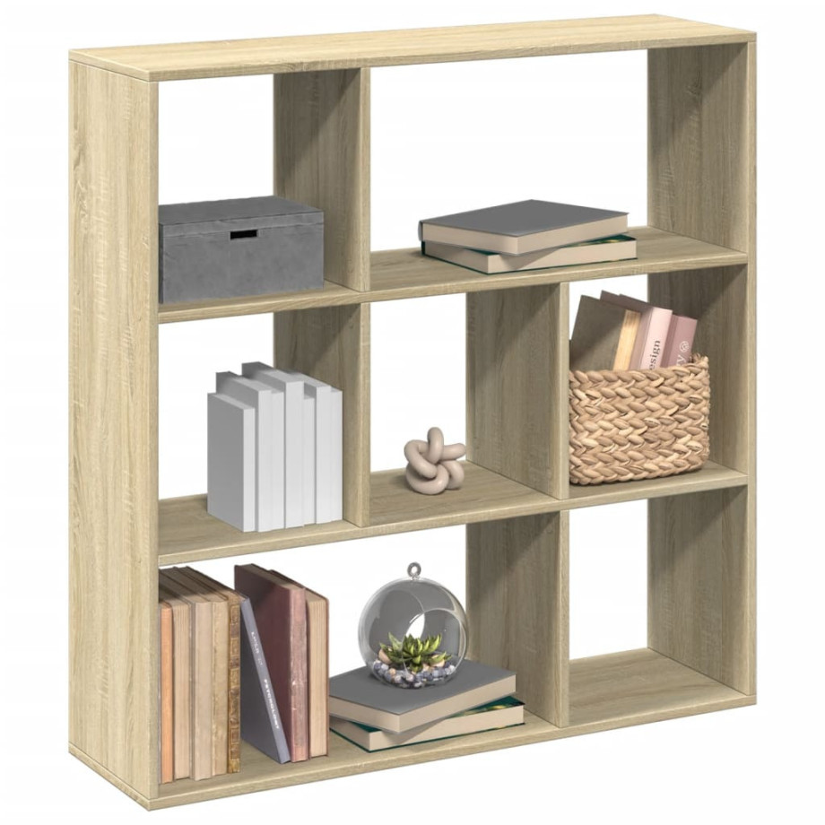 vidaXL Kamerscherm / boekenkast 102x29x103,5 cm hout sonoma eikenkleur afbeelding 1