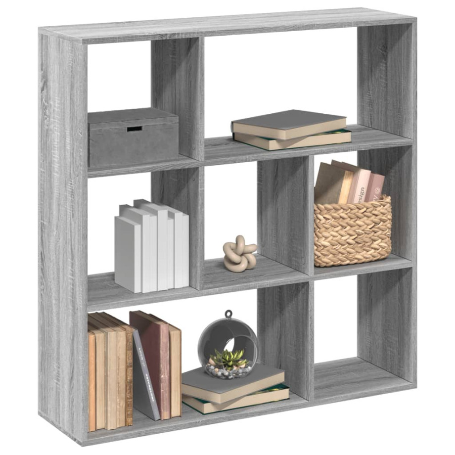 vidaXL Kamerscherm / boekenkast 102x29x103,5 cm hout grijs sonoma afbeelding 1