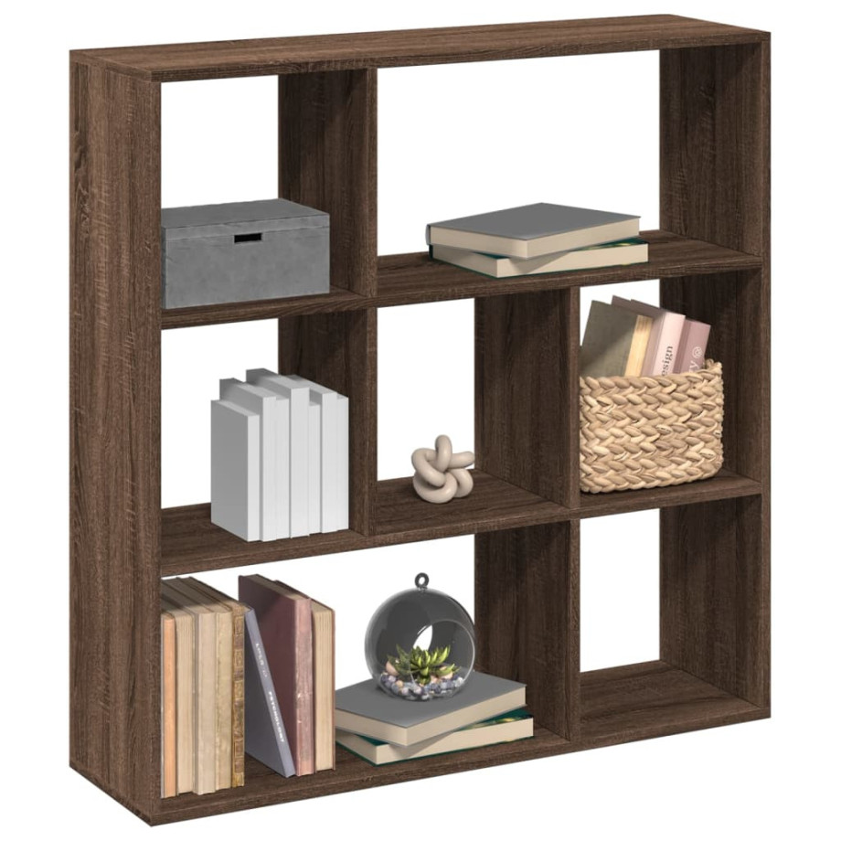 vidaXL Kamerscherm / boekenkast 102x29x103,5 cm hout bruin eikenkleur afbeelding 1