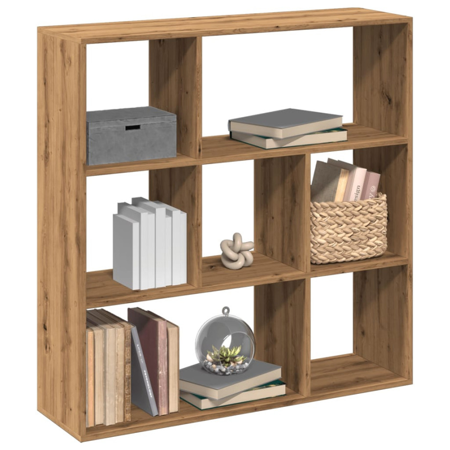 vidaXL Kamerscherm / boekenkast 102x29x103,5 cm hout artisanaal eiken afbeelding 1