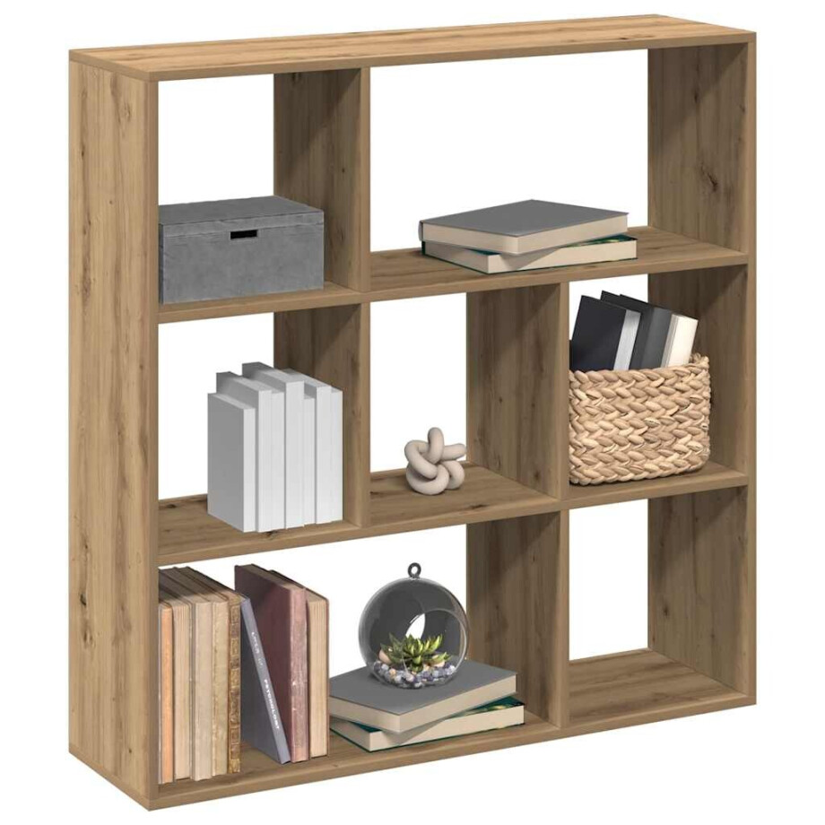 vidaXL Kamerscherm / boekenkast 102x29x103,5 cm hout artisanaal eiken afbeelding 1