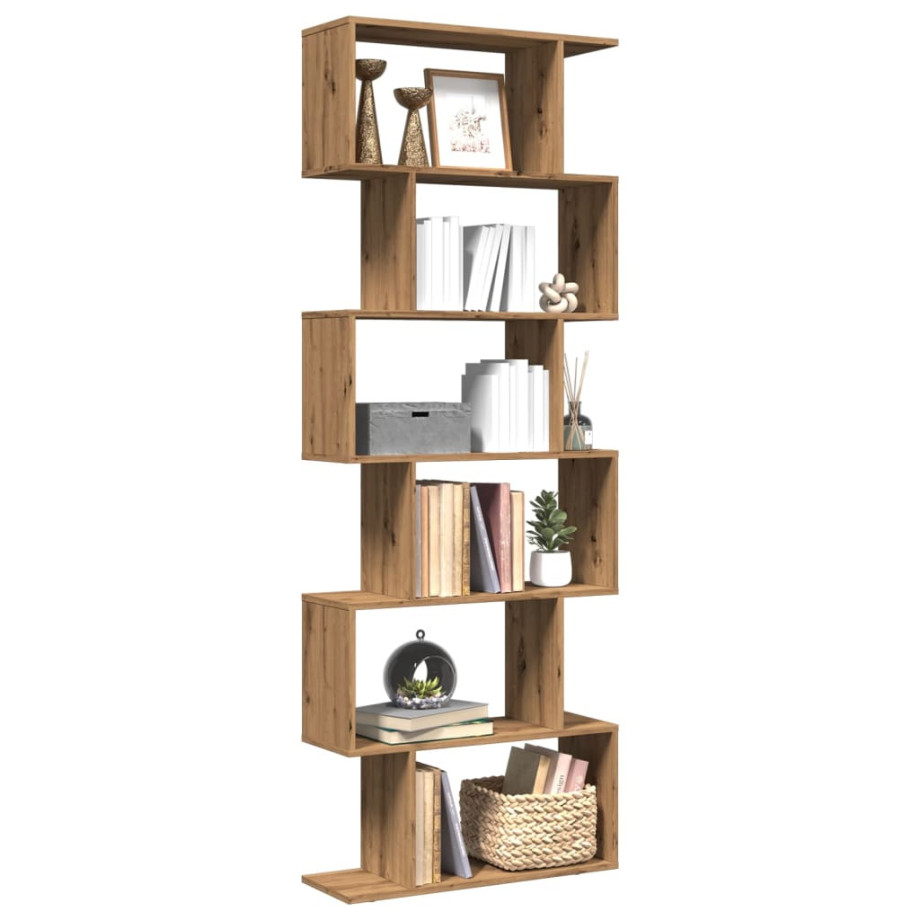 vidaXL Kamerscherm / boekenkast 6-laags 70x24x193 cm hout artisanaal afbeelding 1