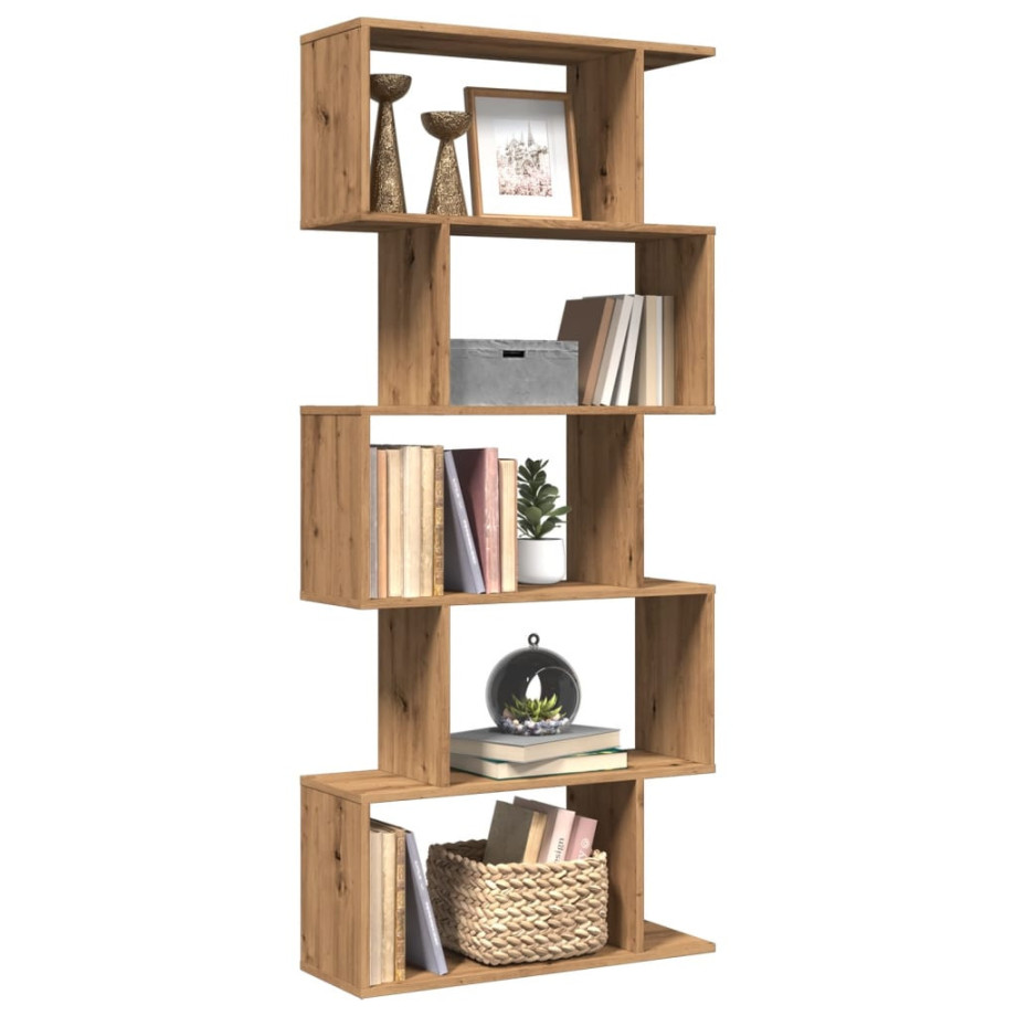 vidaXL Kamerscherm / boekenkast 5-laags 70x24x161 cm hout artisanaal afbeelding 1