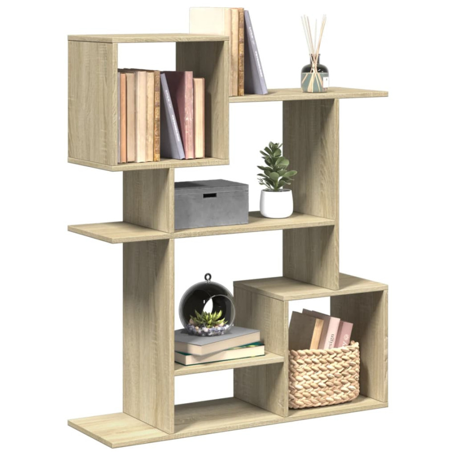 vidaXL Kamerscherm / boekenkast 92x29x112 cm hout sonoma eikenkleur afbeelding 1