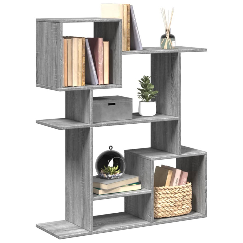 vidaXL Kamerscherm / boekenkast 92x29x112 cm hout grijs sonoma afbeelding 1