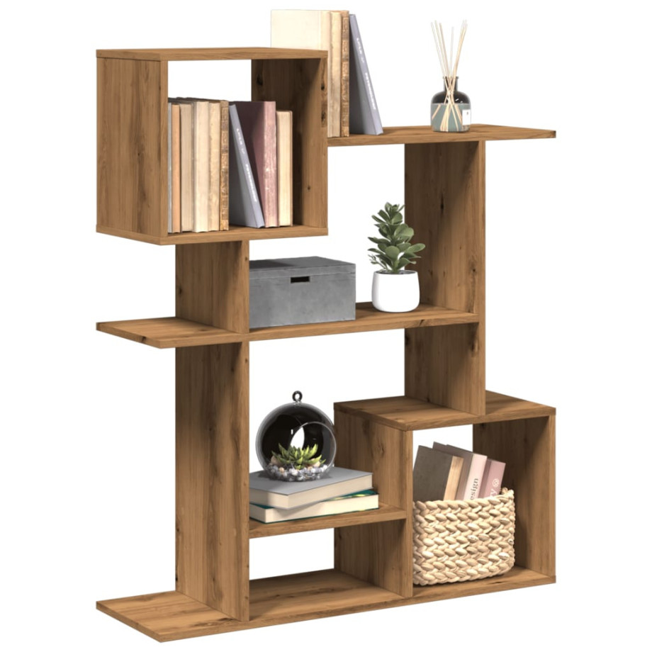 vidaXL Kamerscherm / boekenkast 92x29x112 cm hout artisanaal eiken afbeelding 1