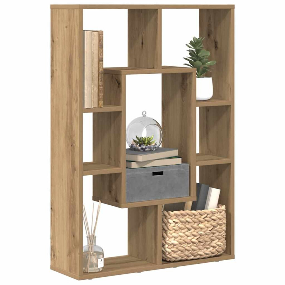 vidaXL Boekenkast 63x20x90 cm bewerkt hout artisanaal eikenkleurig vidaXL Boekenkast 63x20x90 cm bewerkt hout artisanaal eikenkleurig afbeelding 1