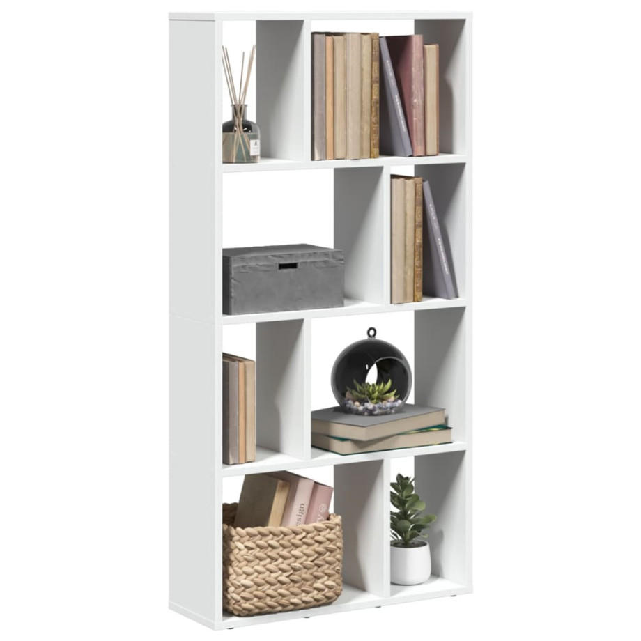 vidaXL Boekenkast 60x20x120 cm bewerkt hout wit afbeelding 1