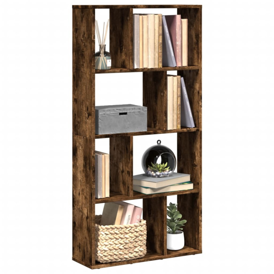 vidaXL Boekenkast 60x20x120,5 cm bewerkt hout gerookt eikenkleurig vidaXL Boekenkast 60x20x120,5 cm bewerkt hout gerookt eikenkleurig afbeelding 1