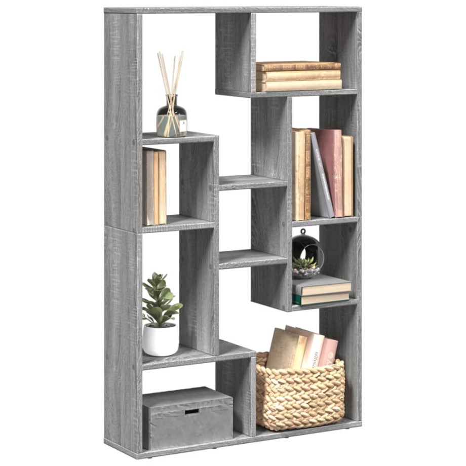 vidaXL Boekenkast 72x20x120 cm bewerkt hout grijs sonoma eikenkleurig afbeelding 1