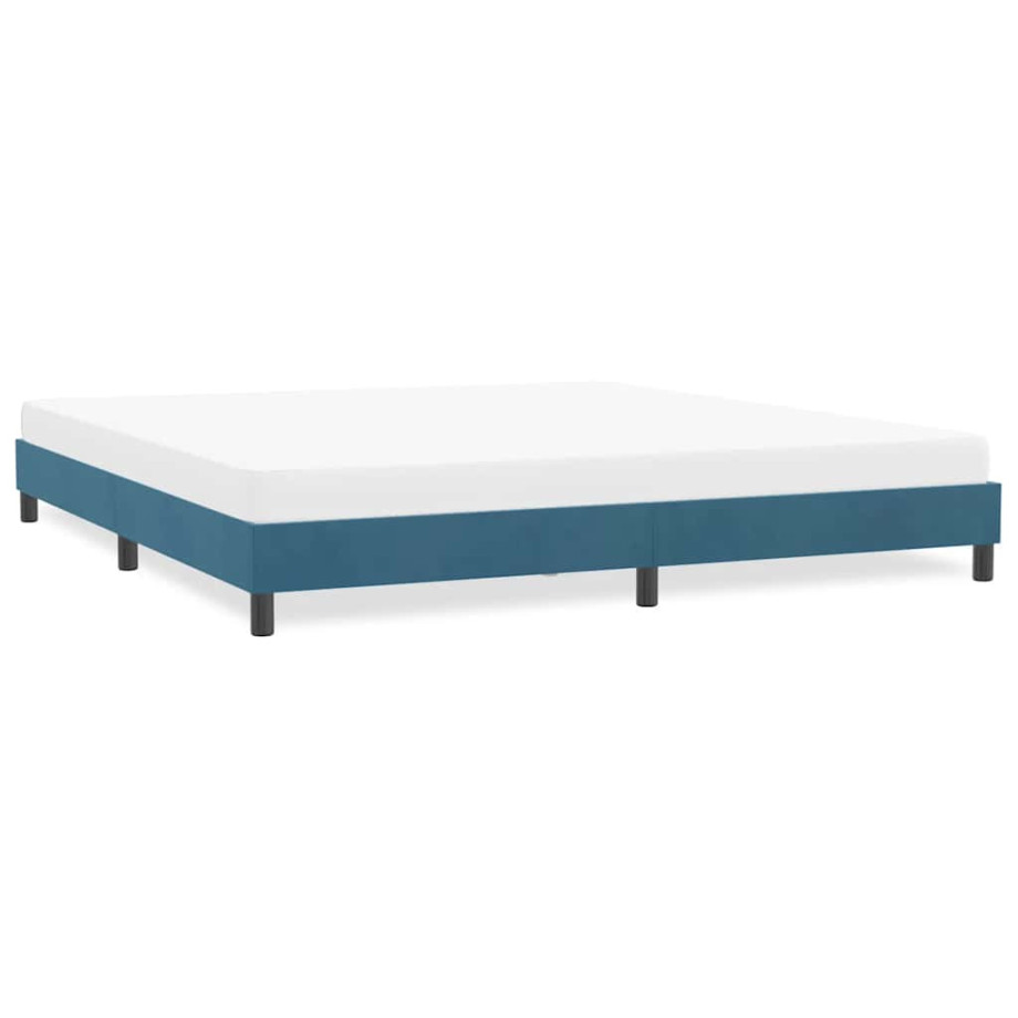 vidaXL Bedframe zonder matras 180x210 cm fluweel donkerblauw afbeelding 1