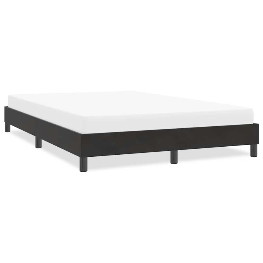 vidaXL Bedframe zonder matras 160x220 cm fluweel zwart afbeelding 1