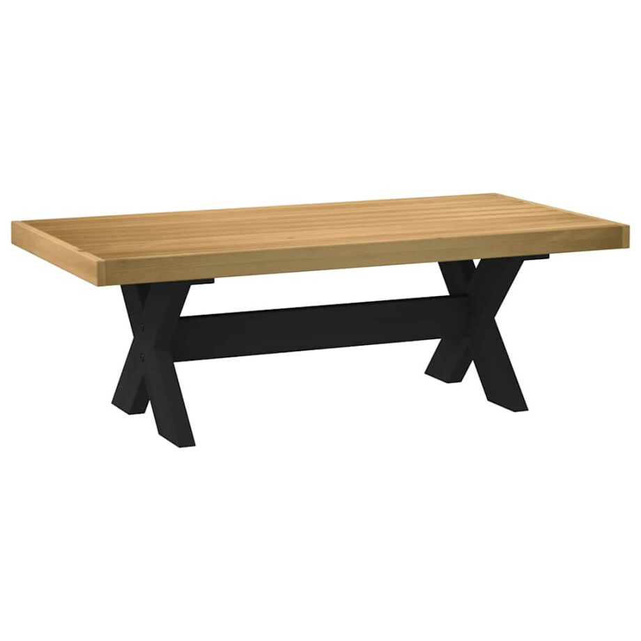 vidaXL Salontafel NOAIN X-vormige poten 120x60x40 cm massief hout vidaXL Salontafel NOAIN X-vormige poten 120x60x40 cm massief hout afbeelding 1