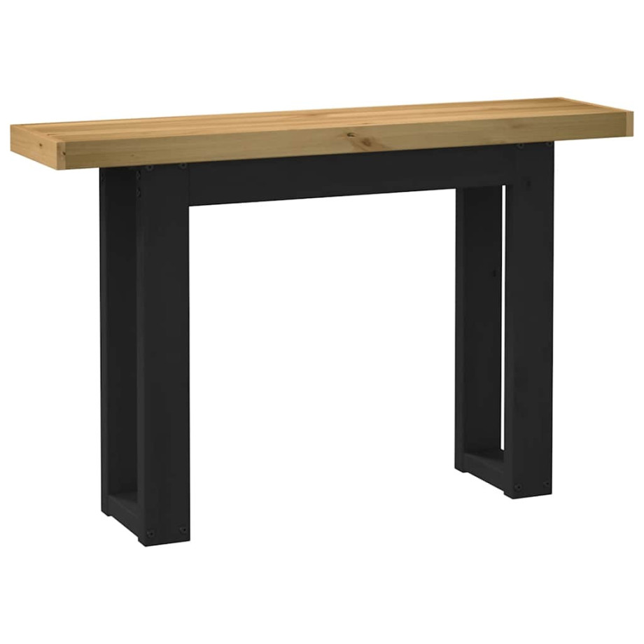 vidaXL Wandtafel NOAIN U-vormige poten 120x30x75 cm massief hout afbeelding 1
